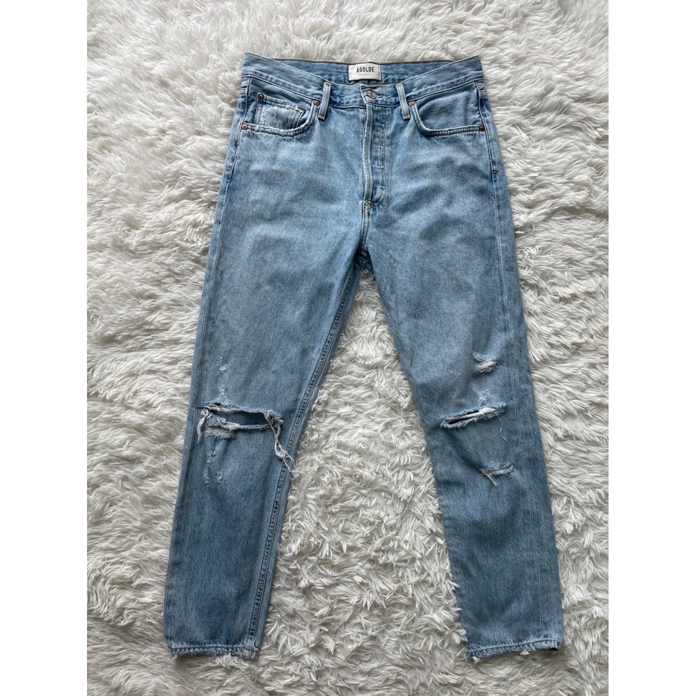 AGOLDE Jamie High Rise Classic Straight Jeans in Shakedown